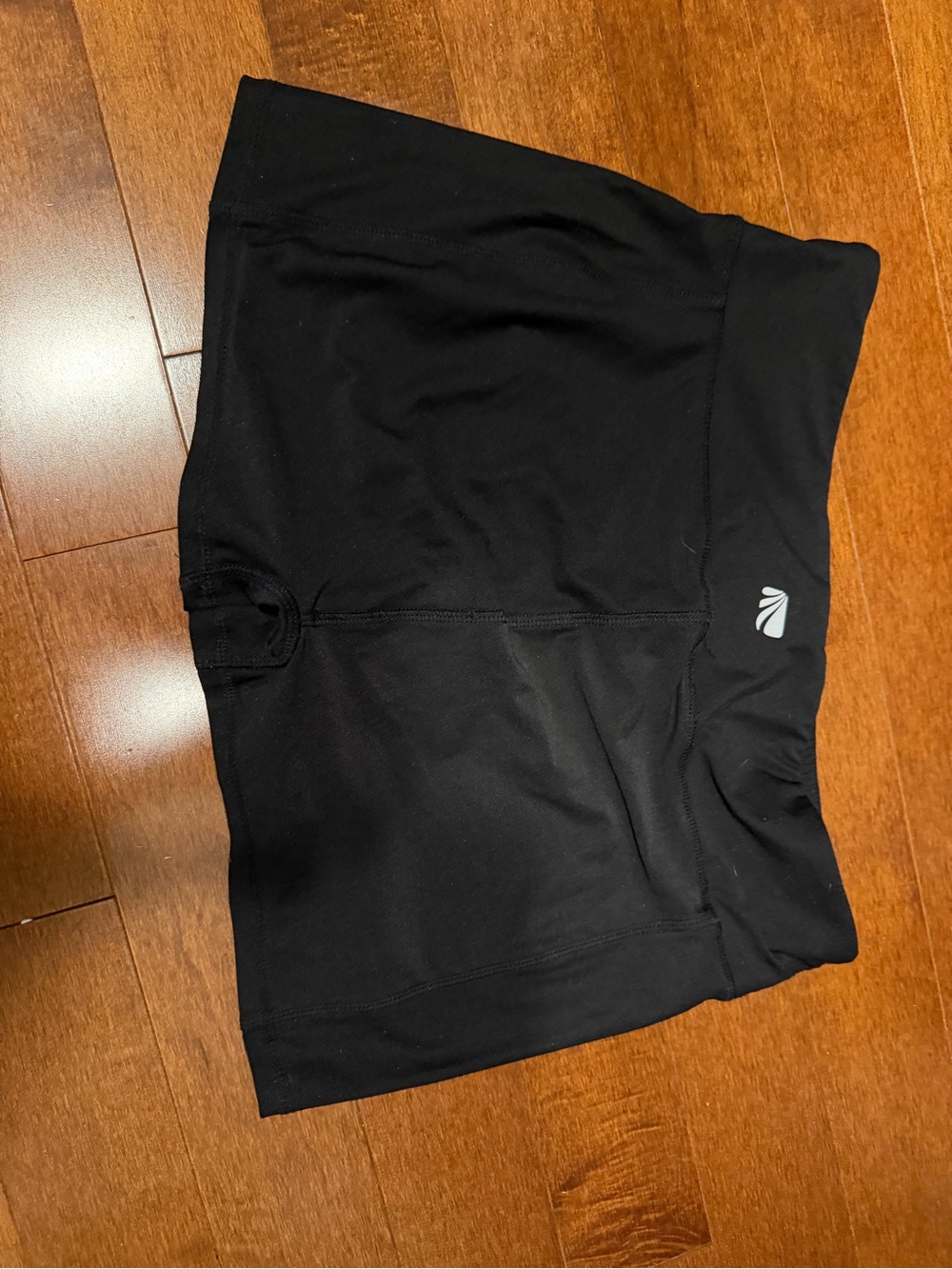 Marika Black Biker Shorts with Reflective Logo